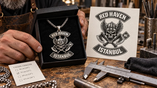 Red Haven riders review featured materials for Motorcycle Pendant Gift Guide: Meaning, Fit and Personalization.