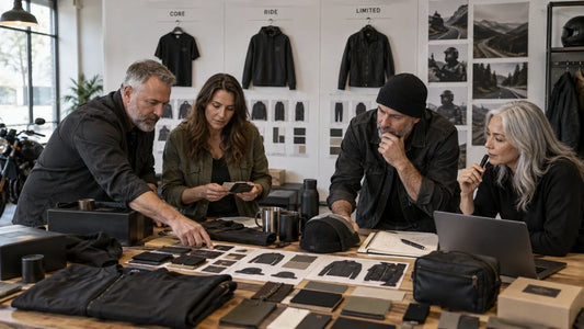 Valor Riders riders review featured materials for Motorcycle Club Merchandise Line: From Brief to Production.