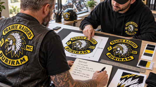 Prairie Raiders riders review featured materials for Designing a Motorcycle Club Patch: A Practical Brief.