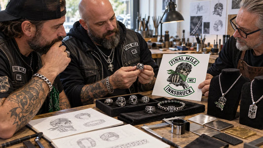 Final Mile riders review featured materials for Biker Jewelry Guide: Rings, Necklaces and Bracelets.