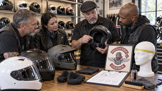 Northstar Riders riders review featured materials for Motorcycle Helmet Safety: Fit, Standards and Care.