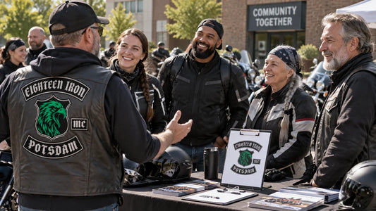 Eighteen Iron editorial scene illustrating ethical outreach to younger adult riders through transparent values, accessible events, mentorship and safe participation: featured.