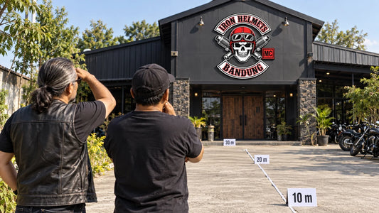 Iron Helmets editorial scene illustrating how to make an authorized clubhouse sign readable by measuring the wall and viewing position, testing hierarchy at full scale in real lighting and recording approved conditions: featured.