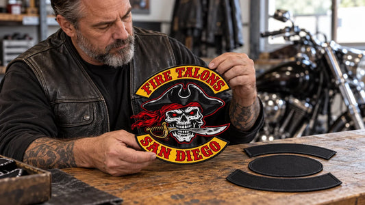 Fire Talons editorial scene illustrating motorcycle patch identity risks, misleading status and authorization: featured.