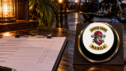 Redwing Union Manila metal club badge beside a CIFOS 2026 registration checklist.