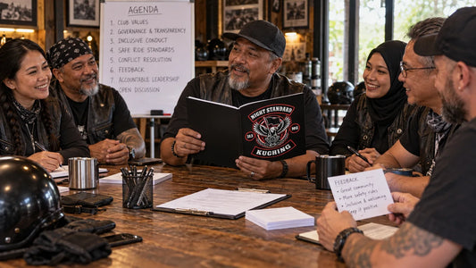 Night Standard riders review featured materials for How to Build a Positive Motorcycle Club Culture.