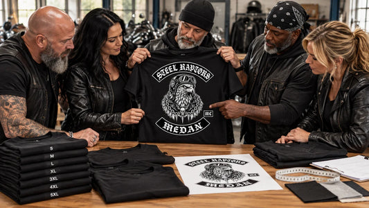 Steel Raptors riders review featured materials for Motorcycle Club T-Shirts: Building Connection Through Shared Design.