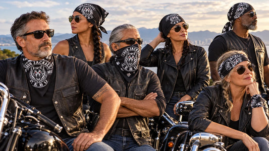 Iron Jackals editorial scene illustrating practical ways to wear a motorcycle bandana safely: featured.