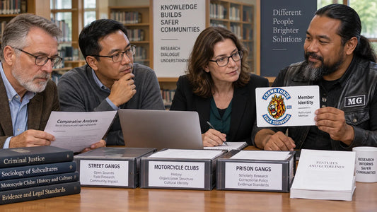 Crown Force riders review featured materials for Street Gangs, Motorcycle Clubs and Prison Gangs: Key Differences.