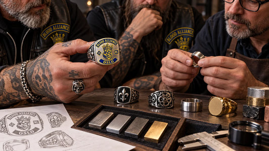 Blood Alliance riders review featured materials for Biker Rings: Style, Materials and Symbolic Meaning.