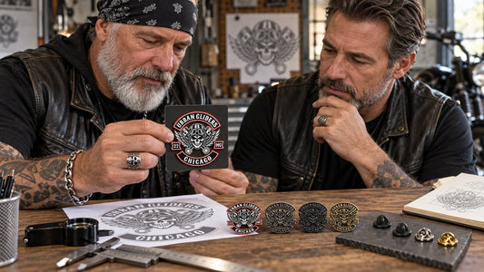 Urban Gliders riders review featured materials for Custom Biker Pins: Uses, Design and Ordering Guide.