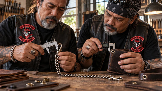 Kinship Road riders review featured materials for Will a Wallet Chain Clasp Fit? Eyelet and Clip Checklist.