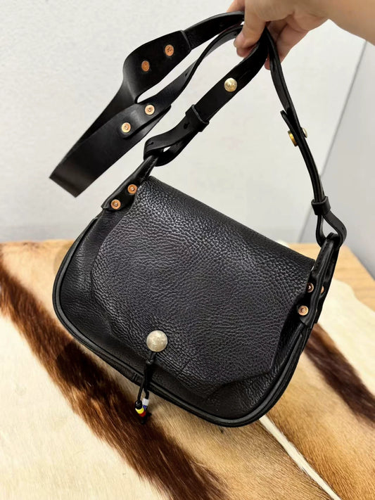 handcrafted italian vegetable-tanned bison leather messenger bag 1