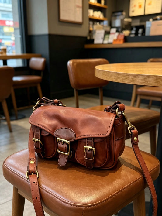 distressed leather saddle crossbody bag 2