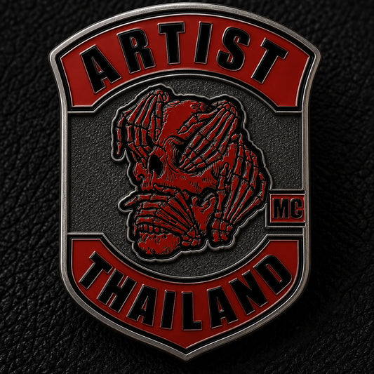 Soft enamel pin with raised metal and recessed club colors; clean conventional classic shield silhouette with a solid one-piece metal backplate.