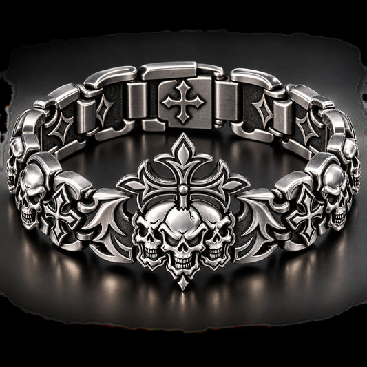 Soul Devil Chiang Mai custom-link silver biker bracelet