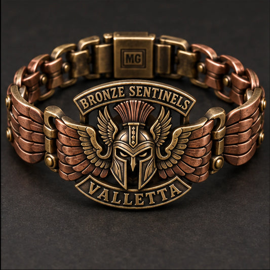 Bronze Sentinels Valletta bracelet in natural antique brass and red copper
