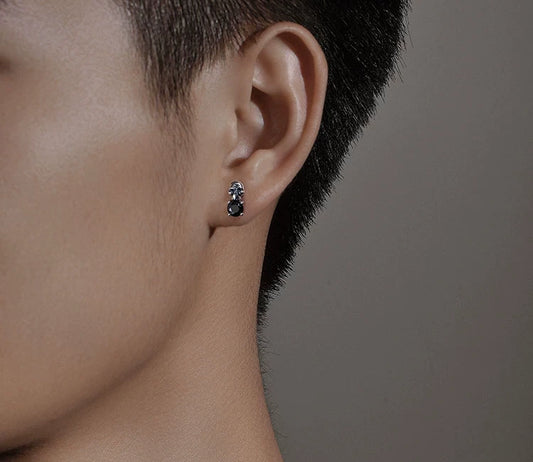 Sterling Silver Skull Stud Earrings for Bikers - view 1