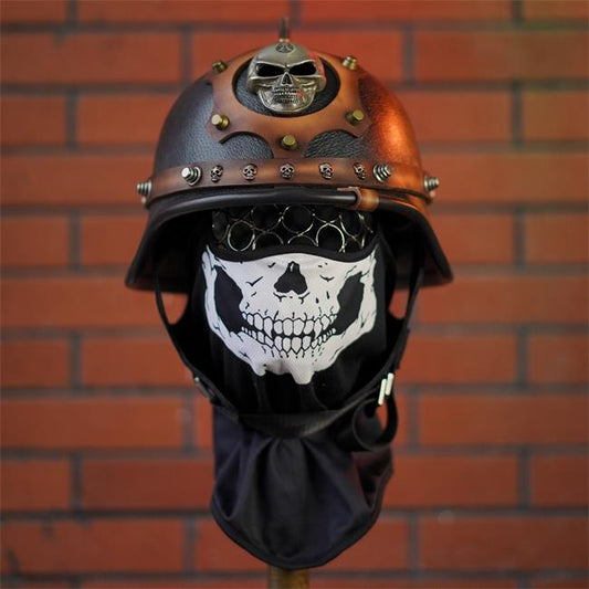 decorative-OpenFace-helmet-Cowhide-Leather