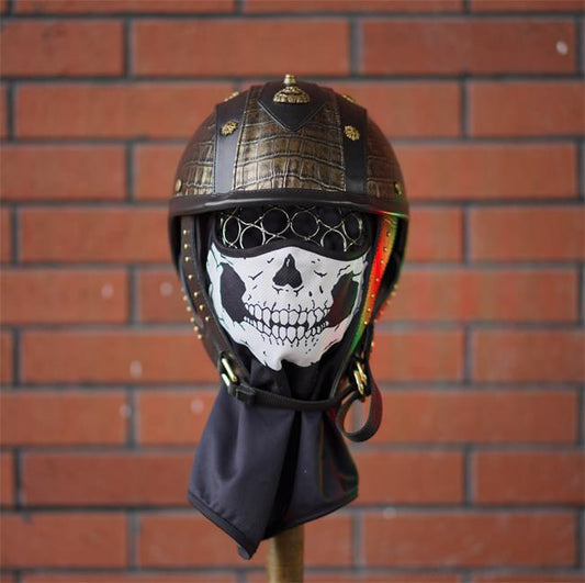 decorative-Half-helmet-Cowhide-Leather