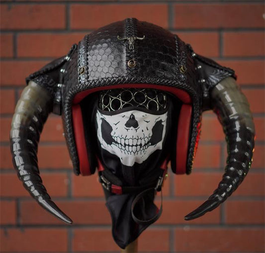 decorative-3/4helmet-Python-Leather
