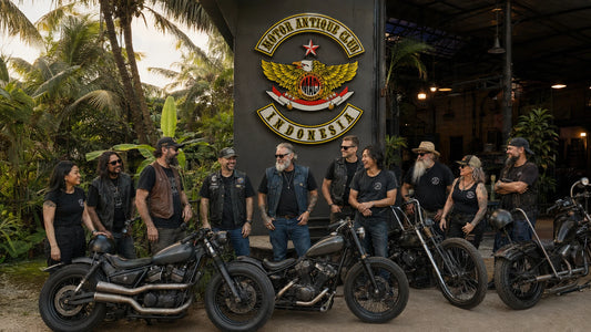 Custom motorcycle club wall art designed for American V-Twin riding communities.
