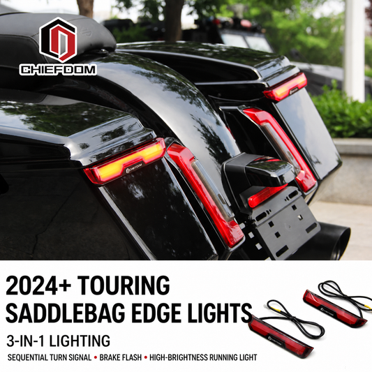 Chiefdom 2024+ Harley-Davidson Touring saddlebag edge lights