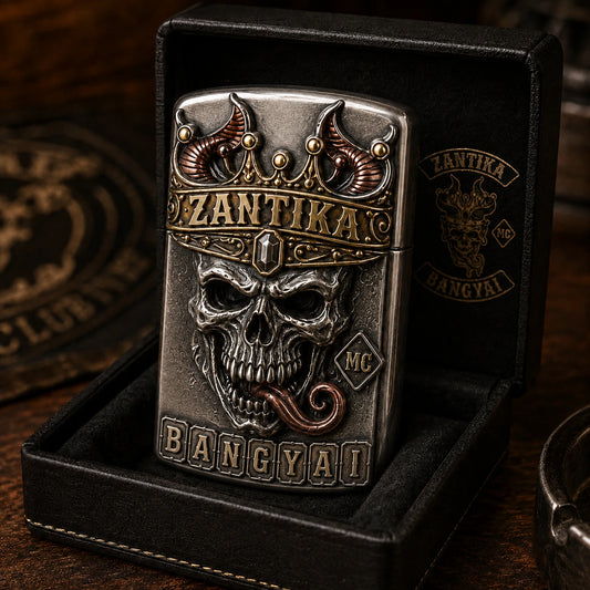Limited club collectible lighter with an authorized emblem and presentation case