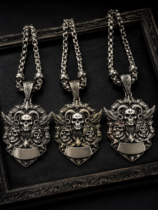 Custom motorcycle club necklace and pendant design
