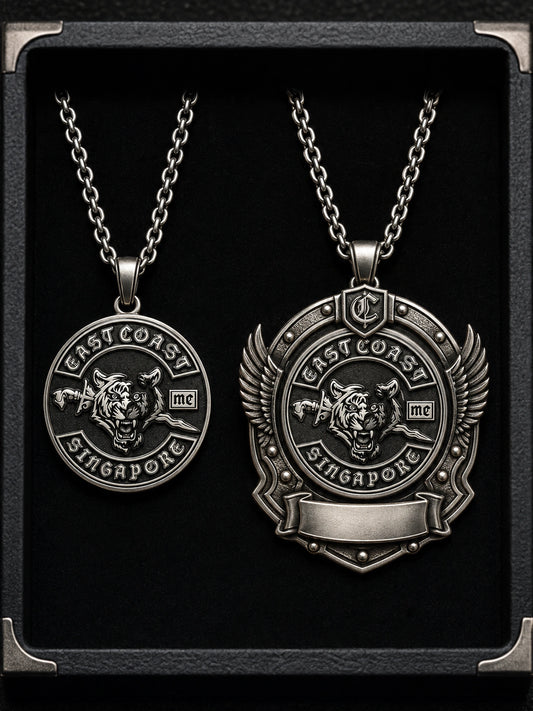 Custom motorcycle club necklace and pendant design