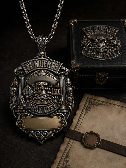 Custom motorcycle club necklace and pendant design