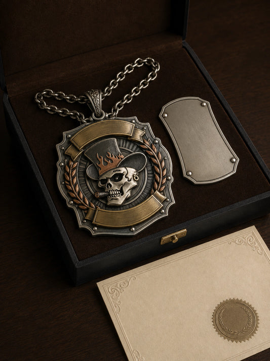 Custom motorcycle club necklace and pendant design