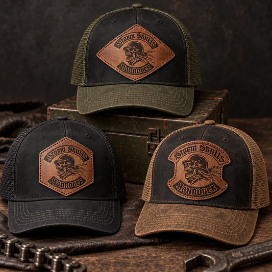 Solid diamond, hexagon and custom-shape motorcycle club leather patches.