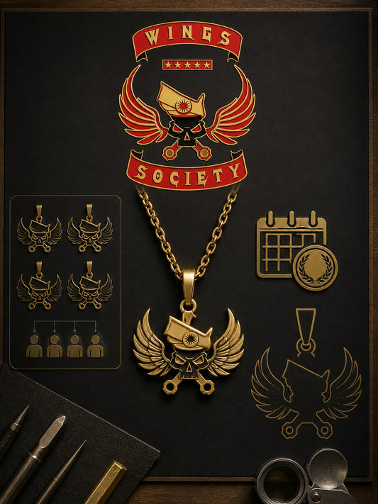 Custom motorcycle club necklace and pendant design