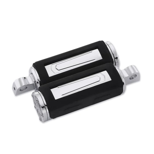 Pair of 6959 chrome and black mini foot pegs for Harley motorcycles