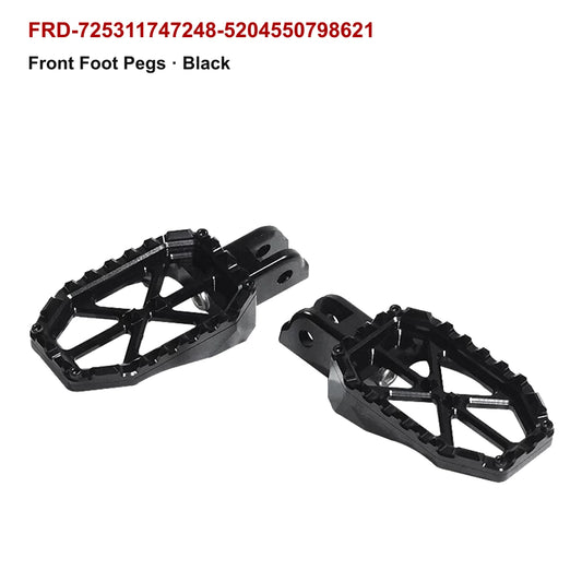 front PB-style motorcycle foot pegs in black for compatible Harley-Davidson models