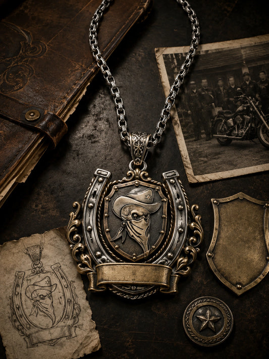 Custom motorcycle club necklace and pendant design