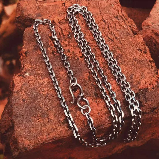Japanese-Style Antiqued Sterling Silver Mariner Necklace - view 1