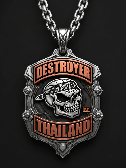 Custom motorcycle club necklace and pendant design