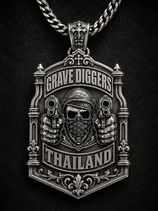 Custom motorcycle club necklace and pendant design