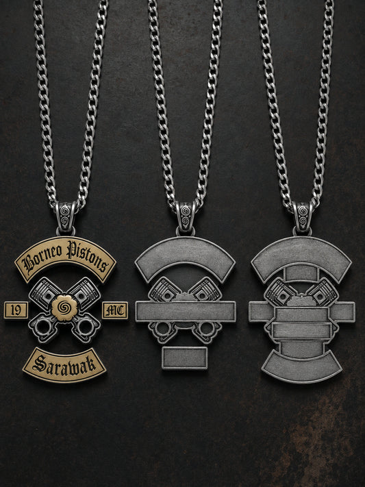 Custom motorcycle club necklace and pendant design