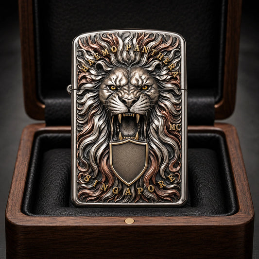 President edition lighter with authorized club emblem and premium multi-metal relief