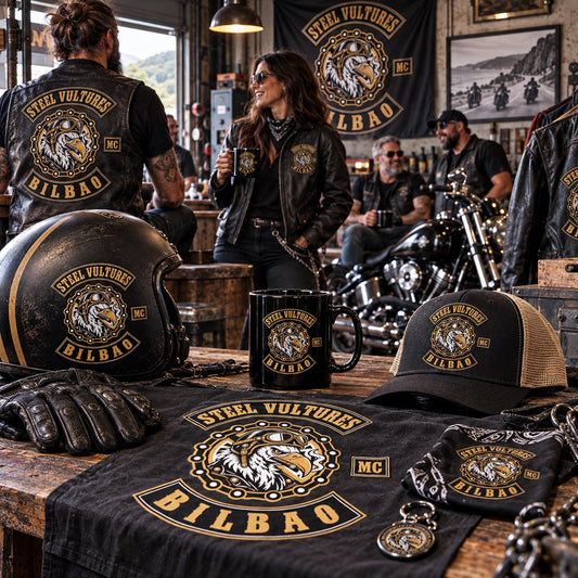 club merchandise gear for motorcycle clubs.
