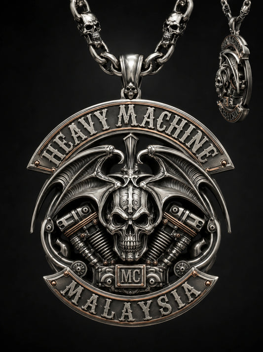 Custom motorcycle club necklace and pendant design