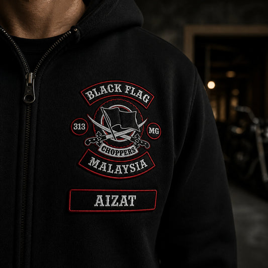 right chest member detail hoodie