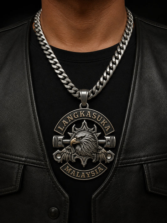 Custom motorcycle club necklace and pendant design