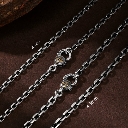 Sterling Silver Vajra Mariner Chain Necklace - view 3