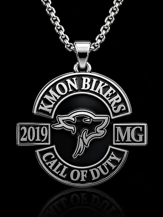 Custom motorcycle club necklace and pendant design