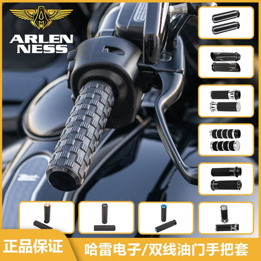 Arlen Ness machined motorcycle grips for Harley-Davidson