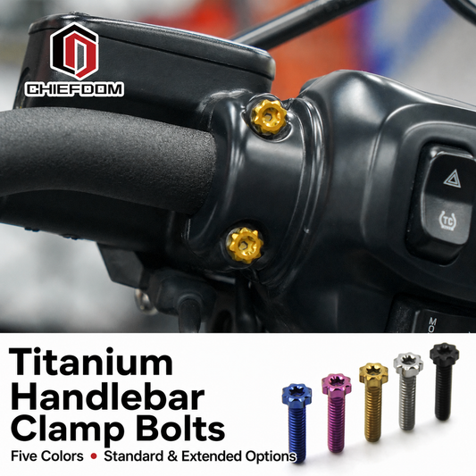 Chiefdom titanium handlebar clamp bolts for Harley-Davidson